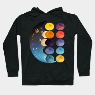 Lunar Phases Unveiled - Embrace the Dance of the Moon Hoodie